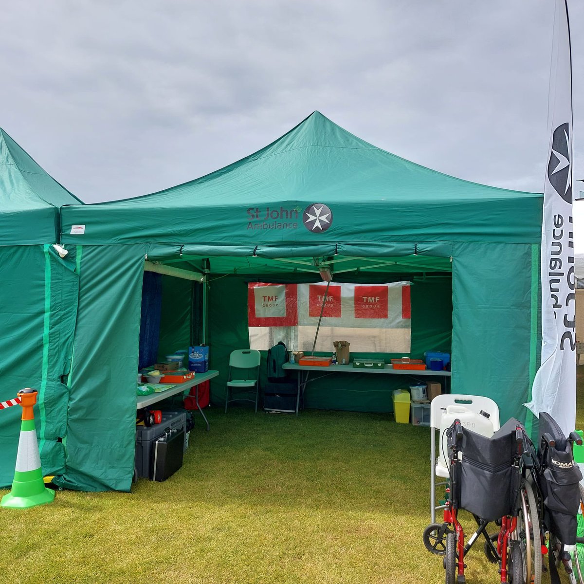 Set up for anyone who needs us at the Island Walk Jersey

#stjohnambulance