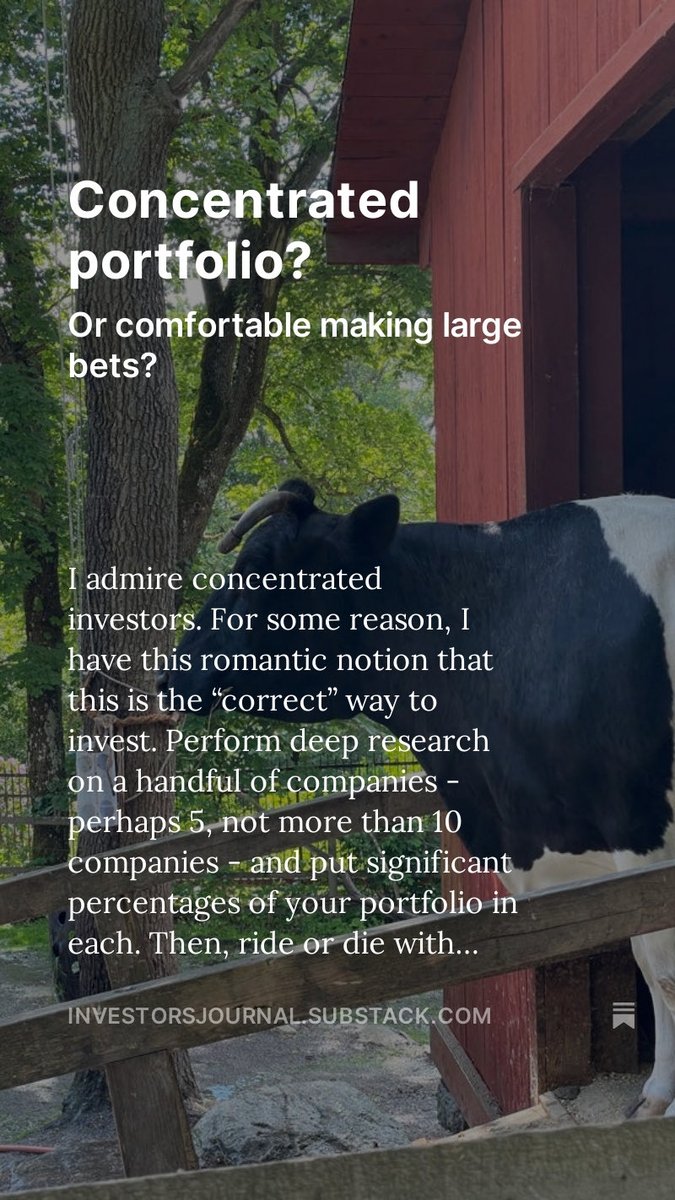Bootstrap68's tweet image. Some thought on concentrated investing. And how I try to get some of the benefits of concentration with less risk. Link in bio