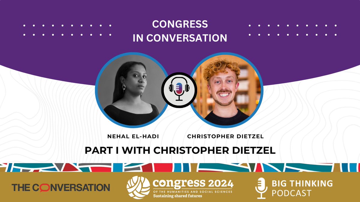 Federation for the Humanities and Social Sciences (@federation_hss) on Twitter photo Welcome to the first episode of Congress in Conversation, a special series presented by the Big Thinking Podcast and <a href="/ConversationCA/">The Conversation Canada</a>. Join our host <a href="/iamnehal/">Nehal El-Hadi | نهال الهادي</a> and our guest <a href="/cdietzel/">Chris Dietzel</a> to discuss users’ safety on dating apps!
🔗 ow.ly/LpXk50Sj9JG Welcome to the first episode of Congress in Conversation, a special series presented by the Big Thinking Podcast and <a href="/ConversationCA/">The Conversation Canada</a>. Join our host <a href="/iamnehal/">Nehal El-Hadi | نهال الهادي</a> and our guest <a href="/cdietzel/">Chris Dietzel</a> to discuss users’ safety on dating apps!
🔗 ow.ly/LpXk50Sj9JG