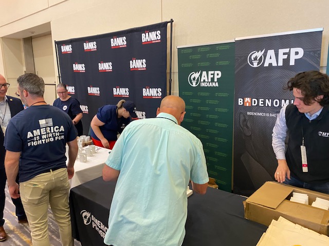 IndianaAFP's tweet image. All delegates and attendees be sure to check out our booth this weekend at State Convention in Indianapolis!  #AFPIN