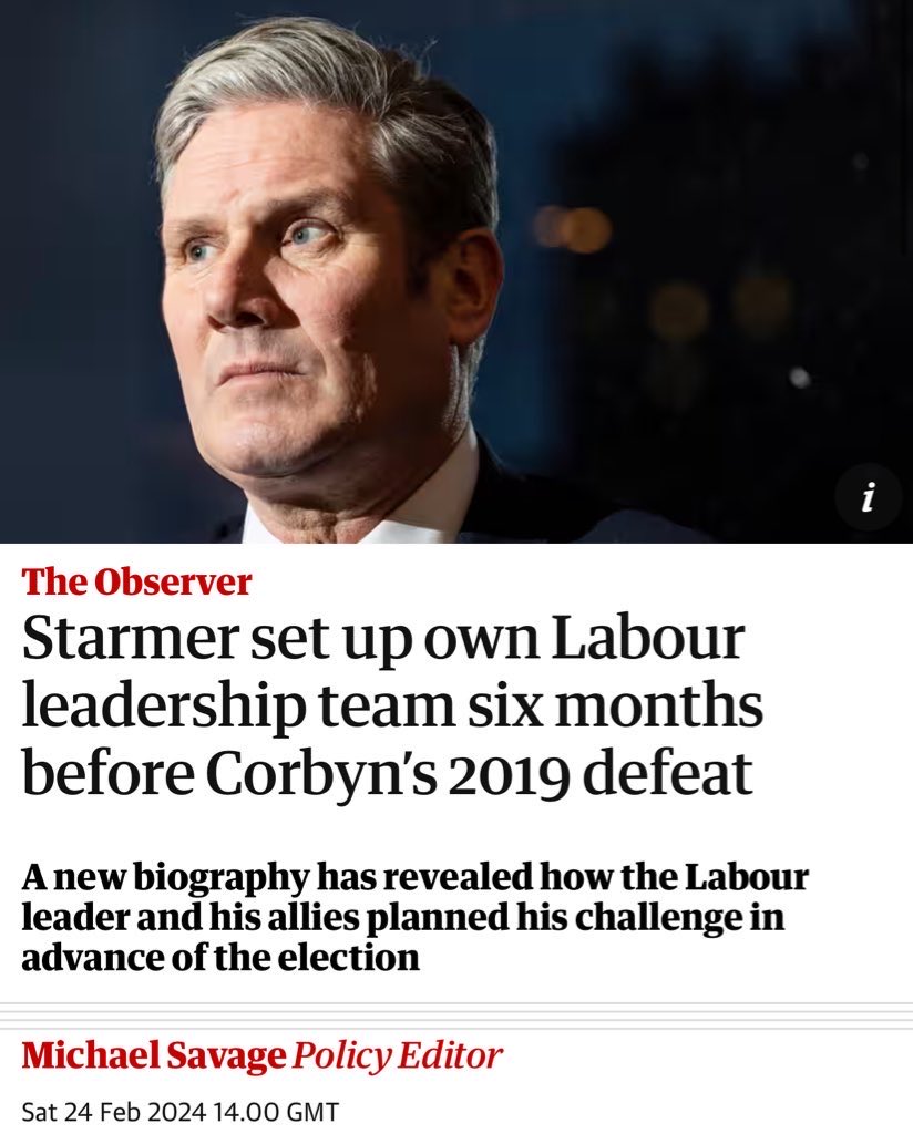 In June 2019, former head of the CIA, then-Secretary of State Mike Pompeo had his private comments “leaked” to the press wherein he pledged to “do [his] level best” to prevent a Corbyn premiership.

Keir Starmer assembled his leadership campaign team days later.