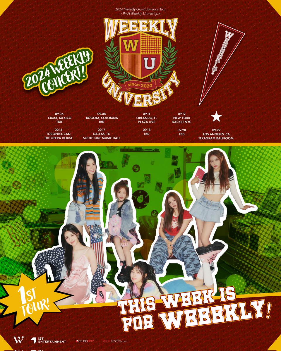 studio_pav's tweet image. #Daileee it’s time to wake up from that Sweet Dream because 🍭 Weeekly is coming to North America, Mexico and Colombia🇲🇽🇨🇴🇺🇸🇨🇦 for their 🚩2024 Weeekly Grand America Tour &amp;lt;WU(Weeekly University)&amp;gt;🚩 in September! 

Don’t be a Stranger and come join Weeekly on your city – check the…