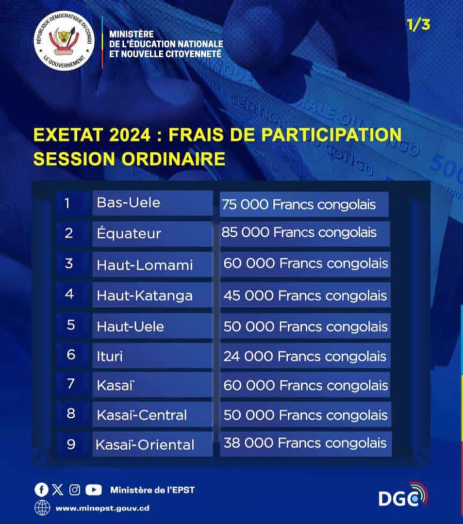 JeanRenLwamba1's tweet image. Nous voulons tous comprendre. Que le ministère de l&apos;EPST nous donne une explication claire... 
Pourquoi et comment les frais sont différents selon les provinces alors que nous sommes censé être dans un même pays ?? 
#JNLP