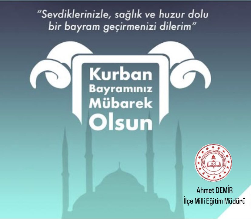 Eyyübiye İlçe Milli Eğitim Müdürlüğü (@eyyubiyemem63) on Twitter photo 📍Kurban paylaşmaktır, kurban kardeşliktir, kurban iyiliktir, kurban berekettir. En önemlisi Kurban, Allah'a yakınlaşmaktır.
<a href="/tcmeb/">Millî Eğitim Bakanlığı</a>
<a href="/UrfaValiligi/">T.C. ŞANLIURFA VALİLİĞİ</a>
<a href="/eyyubiye_kaymak/">Eyyübiye Kaymakamlığı</a>
<a href="/hamit_kyc/">hamit kıyıcı</a>
<a href="/sanliurfammem63/">Şanlıurfa İl Milli Eğitim Müdürlüğü</a>
<a href="/ASultanoglu63/">Asım SULTANOĞLU</a> 📍Kurban paylaşmaktır, kurban kardeşliktir, kurban iyiliktir, kurban berekettir. En önemlisi Kurban, Allah'a yakınlaşmaktır.
<a href="/tcmeb/">Millî Eğitim Bakanlığı</a>
<a href="/UrfaValiligi/">T.C. ŞANLIURFA VALİLİĞİ</a>
<a href="/eyyubiye_kaymak/">Eyyübiye Kaymakamlığı</a>
<a href="/hamit_kyc/">hamit kıyıcı</a>
<a href="/sanliurfammem63/">Şanlıurfa İl Milli Eğitim Müdürlüğü</a>
<a href="/ASultanoglu63/">Asım SULTANOĞLU</a>