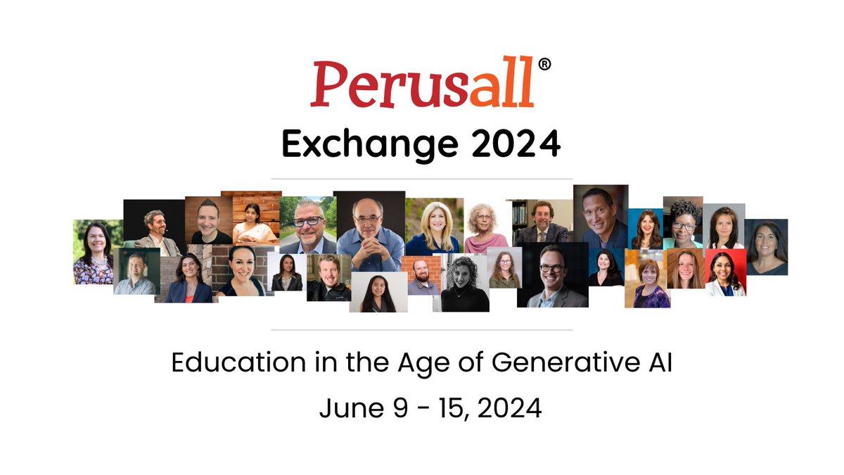 #PerusallExchange 2024: Education in the Age of Generative AI continues through the weekend and throughout the summer, providing you with a valuable resource for practical ideas on incorporating #AI into your fall courses! 

Register today!: hubs.li/Q02BZrV10
#Teaching