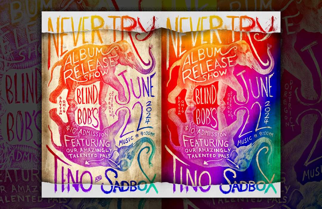 Our next show. 22 June, in support of Never Try <a href="/blindbobs/">Blind Bob's</a> along with <a href="/hiphoptino/">TINO</a> 

Music starts at 9 PM, $10 at the door. Can't wait, it's going to be a banger.