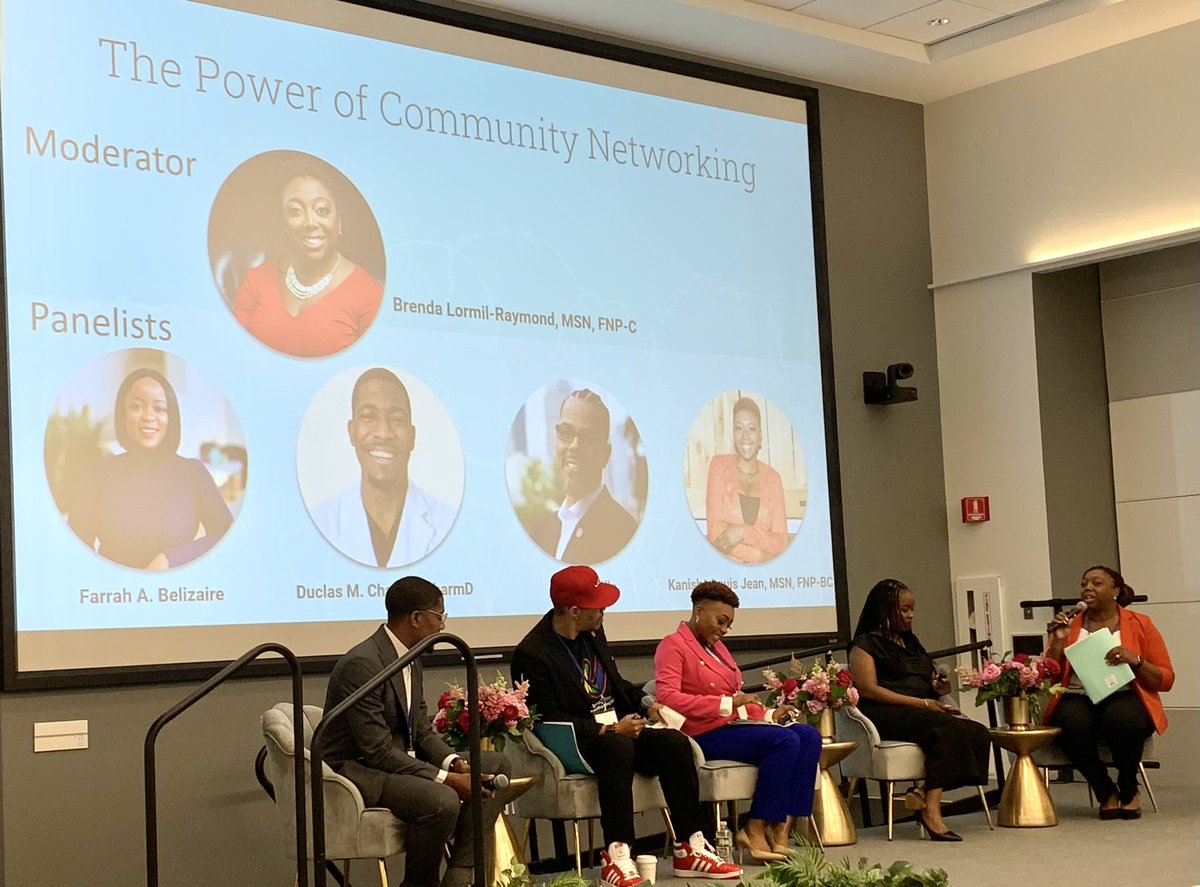 RickLee6's tweet image. The panel on Power of Community Networking at our @MGHCancerCenter 3rd Annual Cancer Equity Colloquium, featuring @brenda_lormil moderating and panelists Farrah Belizaire, Kanisha Louis Jean NP, @javawithJimmy, and Dr. Duclas Charles.