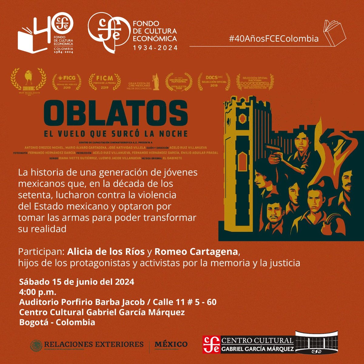 AliciadelosRos2's tweet photo. Hoy estaremos en Bogotá presentando este documental. Ojalá que nos acompañen https://t.co/ONoUhSDUrq
