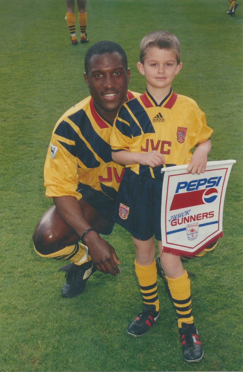 My lad with Kevin Campbell at Villa Park in April 1994. Rest in peace Super Kev.