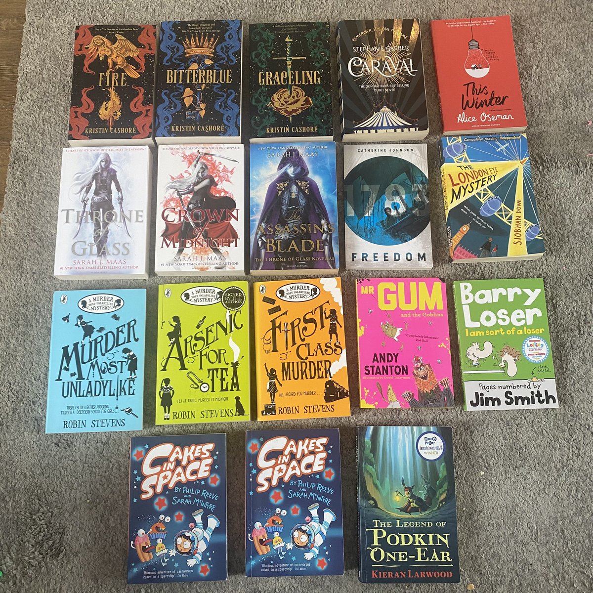 This week’s #Bookhaul is all the better because they were all FREE from <a href="/GateacreLL/">BIG Little Library</a> Big Little Library 🥹 my fantasy girl heart is beating WILDLY for these finds, and as usual some for school too, can’t wait to find a home for them! ♥️ #ReadingforPleasure #BookTwitter #Edutwitter