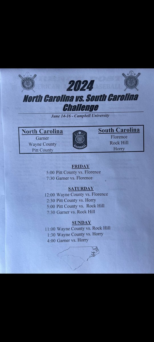 HorryPost111's tweet photo. Post 111 travel up today to Campbell University for the 17th Annaul NC/SC Challenge.  #scalb https://t.co/M2zfjsQNSw