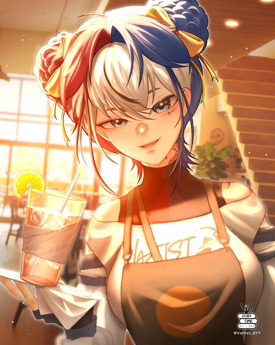 Vartist_SYT's tweet photo. "ชามะนาวที่สั่งได้แล้วฮะ~ คุณลูกค้า"
#Vtuber #VtuberTH #TimeToTale https://t.co/OvrbW1I3bq