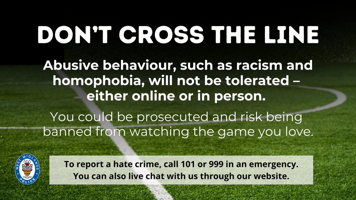 Abusive behaviour aimed at someone because of their transgender identity, sexual orientation, disability, race, religion or belief is not tolerated and is a criminal offence.

To find out more about reporting a hate crime, visit  ➡️ orlo.uk/Ea0jS