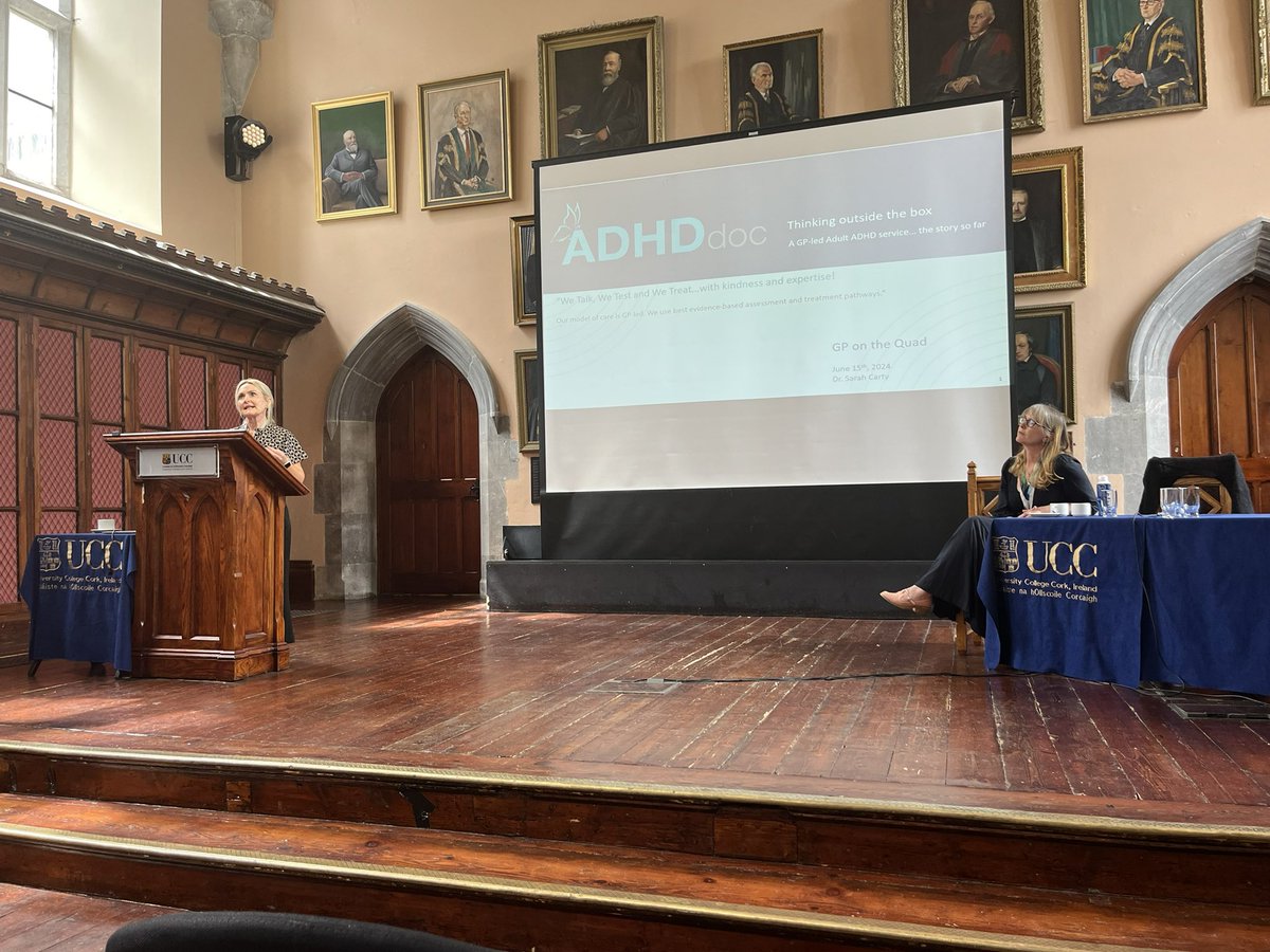 Dr Sarah Carty sharing wonderful insights on her work as a GP with an extended role in ADHD management #GPontheQuad24 <a href="/UCC_GP/">UCC GP</a>