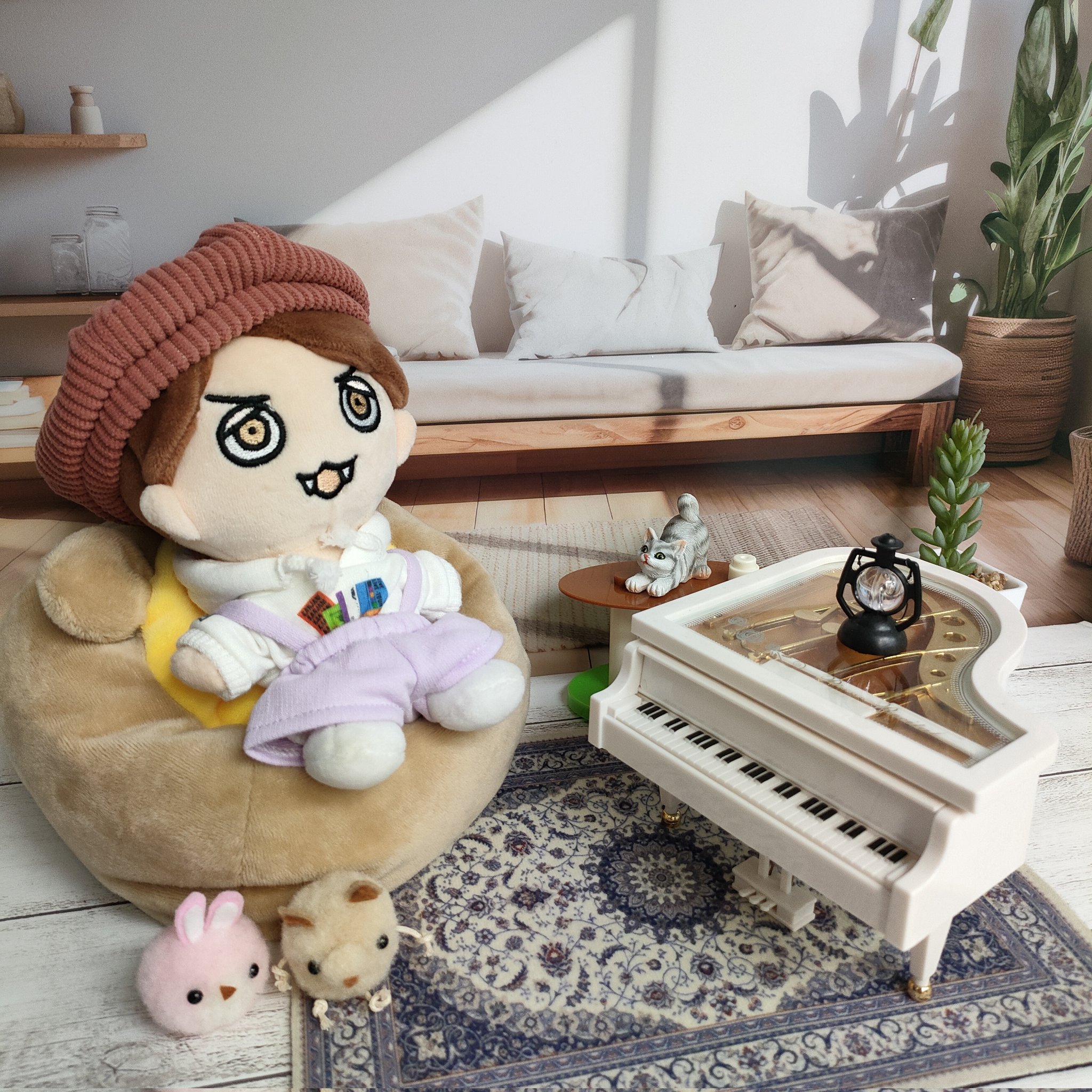 ちびぬいちゃんのパーカー&オーバーオール  1543 ちびぬいちゃんのパーカー&オーバーオール 1543