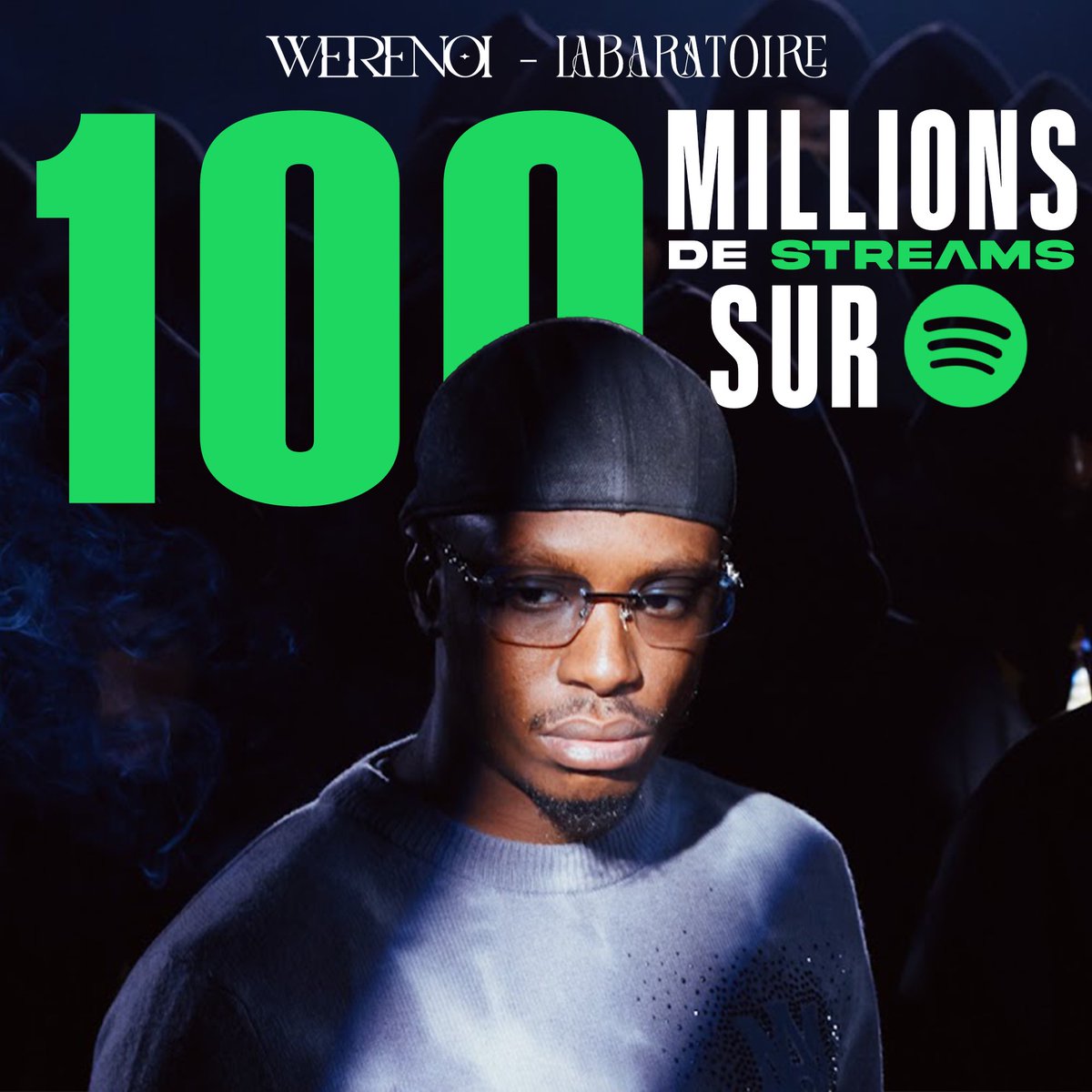 we__renoi93's tweet photo. Le titre « Laboratoire » de Werenoi atteint la barre des 100 millions de streams 🔱
 @we_renoi @PlrMusic https://t.co/d1CCYAQB2I