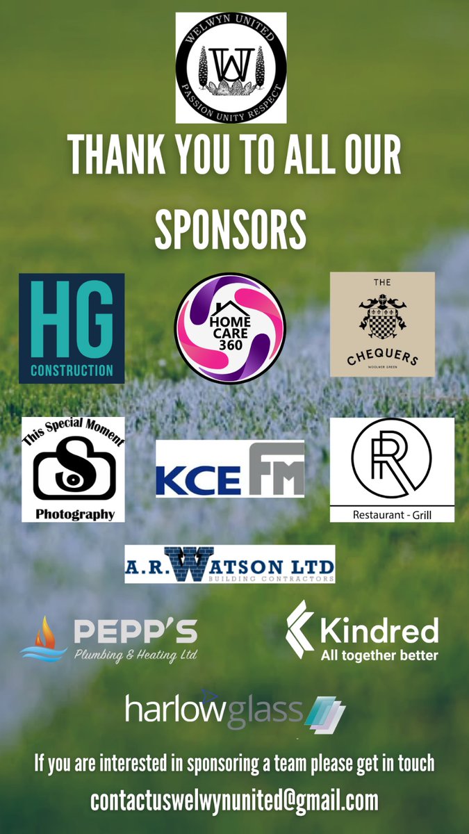 Thank you to all our sponsors for supporting our brand new female only club. Our club community is very grateful for the support! #welwyn #welwyngardencity #ladiesfootball #girlsonly #girlsfootball #thisgirlcan #girlssport #femalesinsport