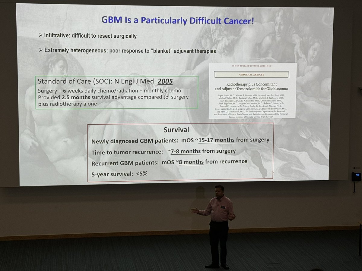 Bassel Zebian (@basselzebian) on Twitter photo An excellent talk as always by Prof Ashkan. #GBM is a difficult #cancer but we are fortunate for his efforts in developing a #vaccine to treat and demonstrating a #survival benefit.
<a href="/KingsCollegeNHS/">King's College NHS</a> <a href="/KingsNeuro/">King's Neurosurgery</a> <a href="/PaedsNeurosurg/">King's Paediatric Neurosurgery Unit</a> <a href="/KCLneurosurgery/">KCL Neurosurgery Society</a> <a href="/BrainTumourOrg/">The Brain Tumour Charity</a> An excellent talk as always by Prof Ashkan. #GBM is a difficult #cancer but we are fortunate for his efforts in developing a #vaccine to treat and demonstrating a #survival benefit.
<a href="/KingsCollegeNHS/">King's College NHS</a> <a href="/KingsNeuro/">King's Neurosurgery</a> <a href="/PaedsNeurosurg/">King's Paediatric Neurosurgery Unit</a> <a href="/KCLneurosurgery/">KCL Neurosurgery Society</a> <a href="/BrainTumourOrg/">The Brain Tumour Charity</a>
