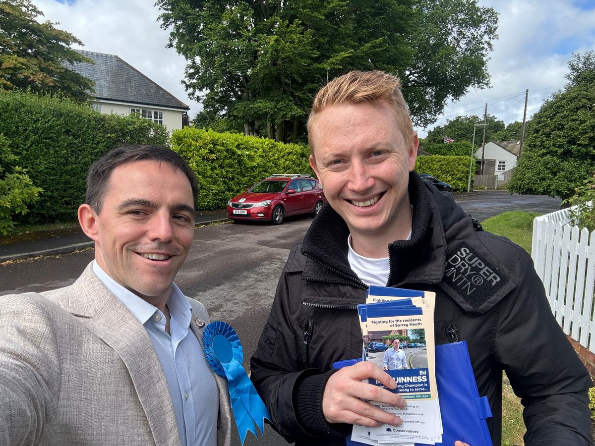 jonnycope's tweet image. Positive morning out talking to voters in Windlesham this morning. 

@EJ_McGuinness’s record of service really resonating with voters in Surrey Heath.