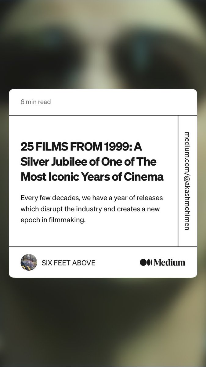 AkashMohimen's tweet photo. “25 FILMS FROM 1999: A Silver Jubilee of One of The Most Iconic Years of Cinema”
How many have you watched?? 

https://t.co/WRmo5qG2eP

#movies #bradpitt #tomcruise #nicolekidman #starwars #matrix https://t.co/e0fb3cC89o