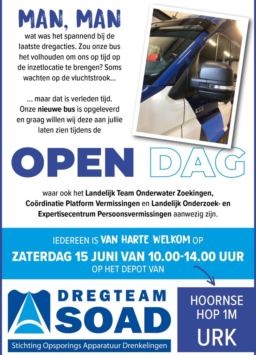 Wat een fantastische mooie bus hebben de mannen van <a href="/SOADUrk/">Dregteam SOAD</a> #opendag <a href="/zoekactieurk/">CPV</a> #dankbaarwerk