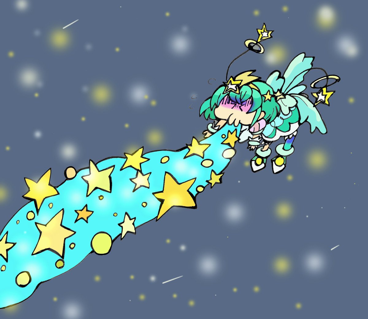 羽衣ララ 「#あつまれオヨルンオヨルンあつめました 」|にゃむさんのイラスト