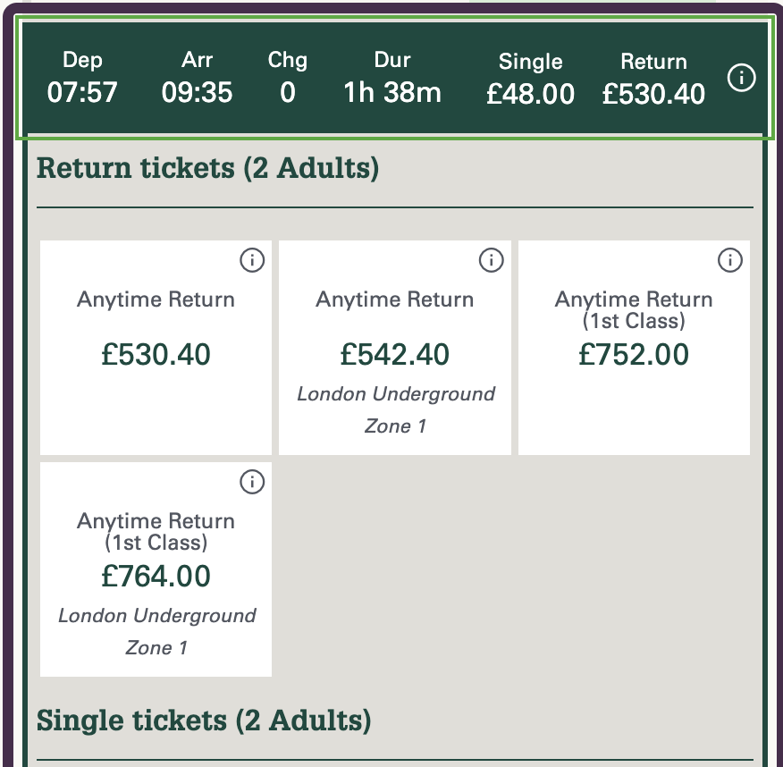 Just gonna pop to Bristol next week with work.  Me and <a href="/ianmiell/">Ian Miell</a> . 90 minute journey. Here are the prices.

What a country...