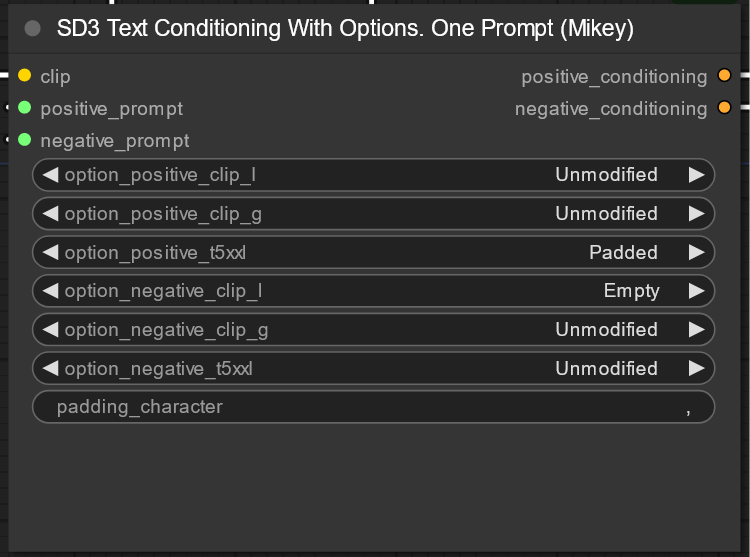 #sd3 Just made a node for testing different options for the text encoders. There's a lot of combinations to test, and this is just with 1 prompt fed into positive/negative. github.com/bash-j/mikey_n…