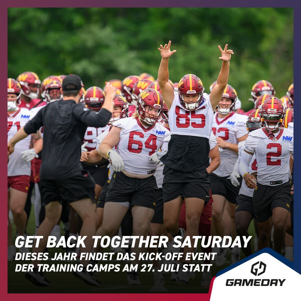 Der "Get back together Saturday" ist traditionell der erste Samstag nachdem jedes Team ins Training Camp gestartet ist.

➡️ Den ganzen Offseason Fahrplan bis zum Kick-Off gibt's hier: buff.ly/4b6gC0H  

#Gameday #Everydayisgameday #NFL