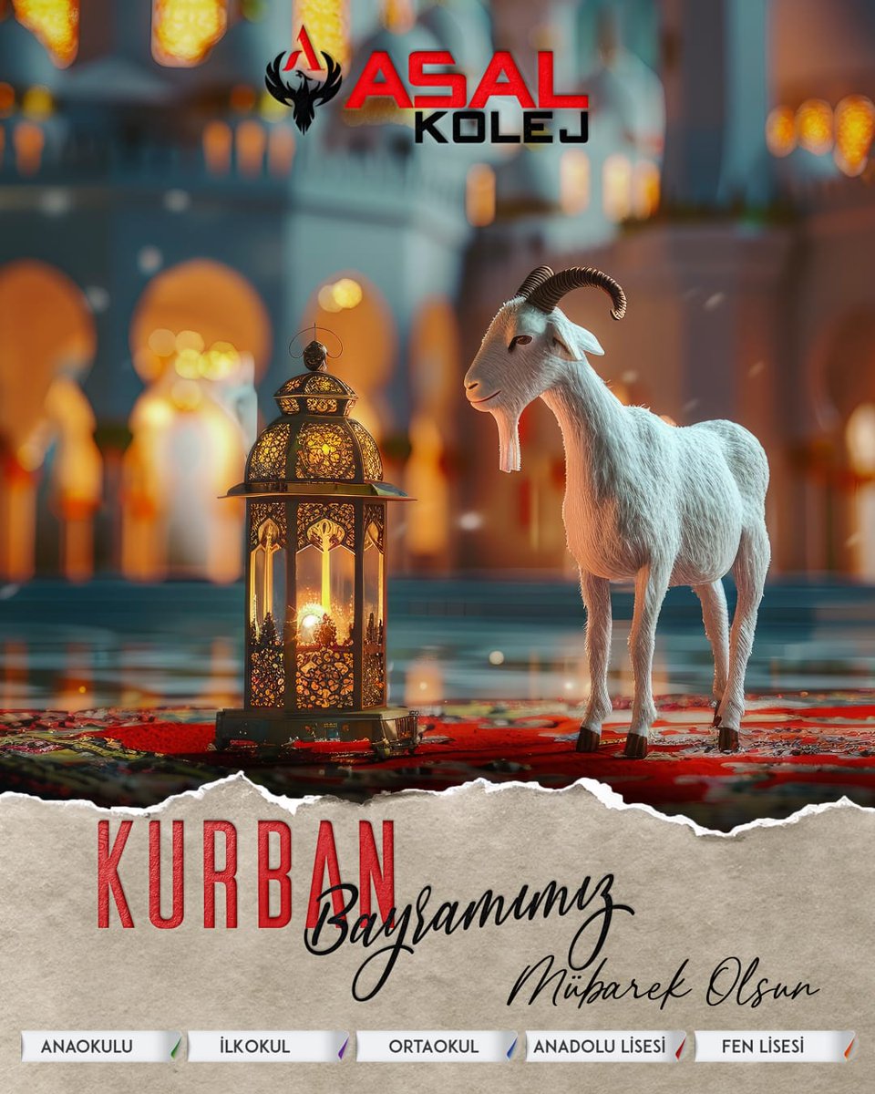 Sevdiklerinizle nice güzel bayram geçirmeniz dileğiyle... Kurban Bayramınız mübarek olsun.. #kurbanbayramı #asalkolej #eryamankolej #eryamanasal #eryamanasalkolej #AnadoluLisesi #fenlisesi #lise #kurskayıt #üniversiteyehazırlık #yks #ayt #tyt #lgs #lgs2024 #asalegitim #lise