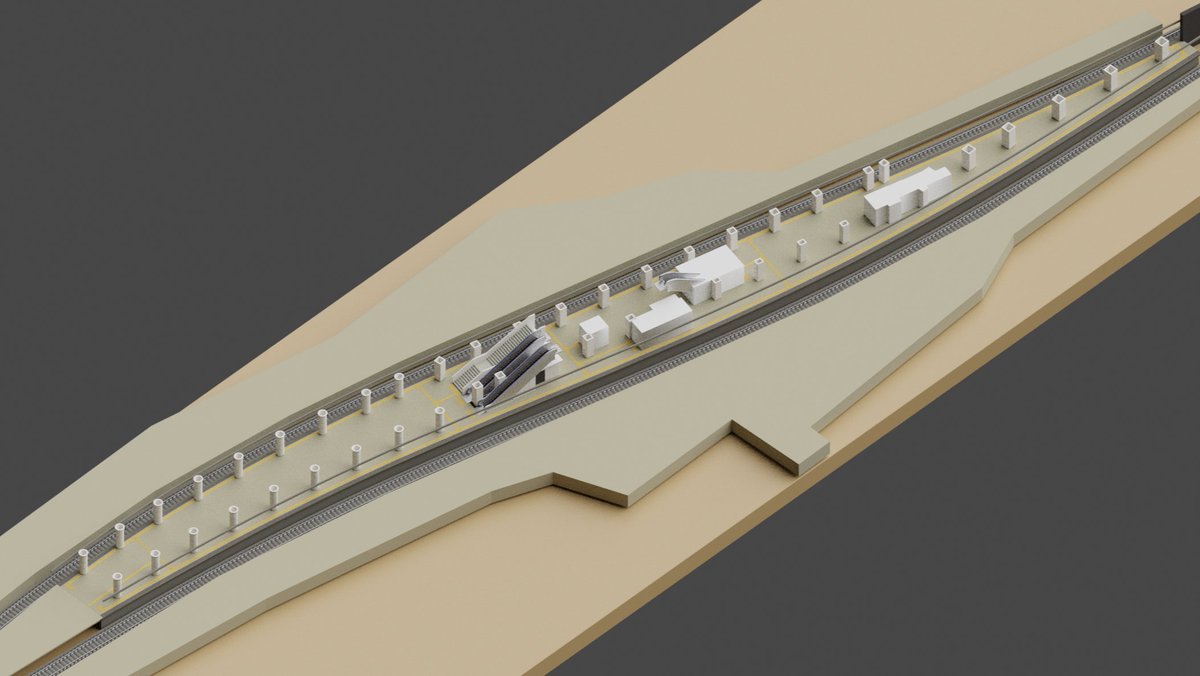名鉄名古屋駅ジオラマのデータを作成中。タイル一枚一枚丹精込めてモデリングしております。