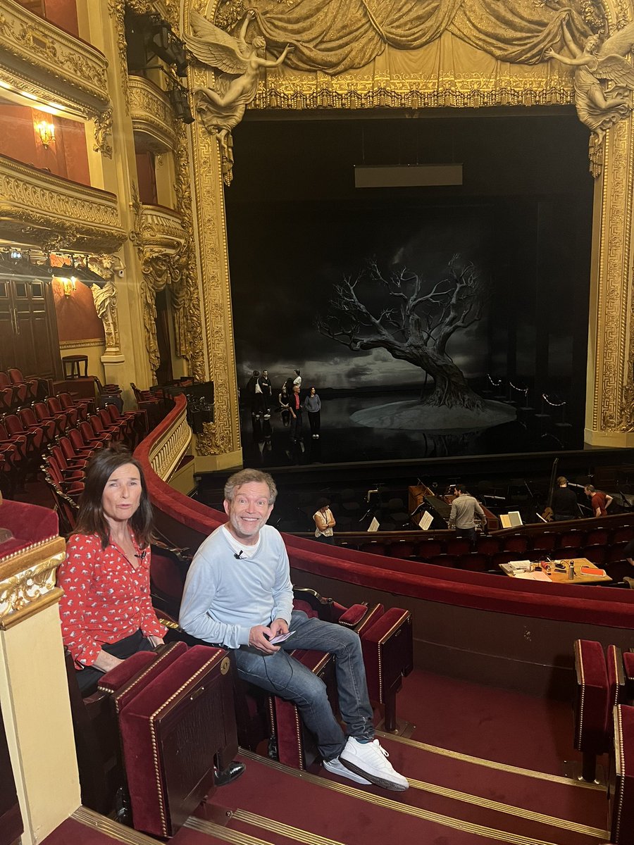 Lilo Baur et Christophe Rousset après la pré générale de Armide <a href="/Opera_Comique/">Opéra-Comique</a>