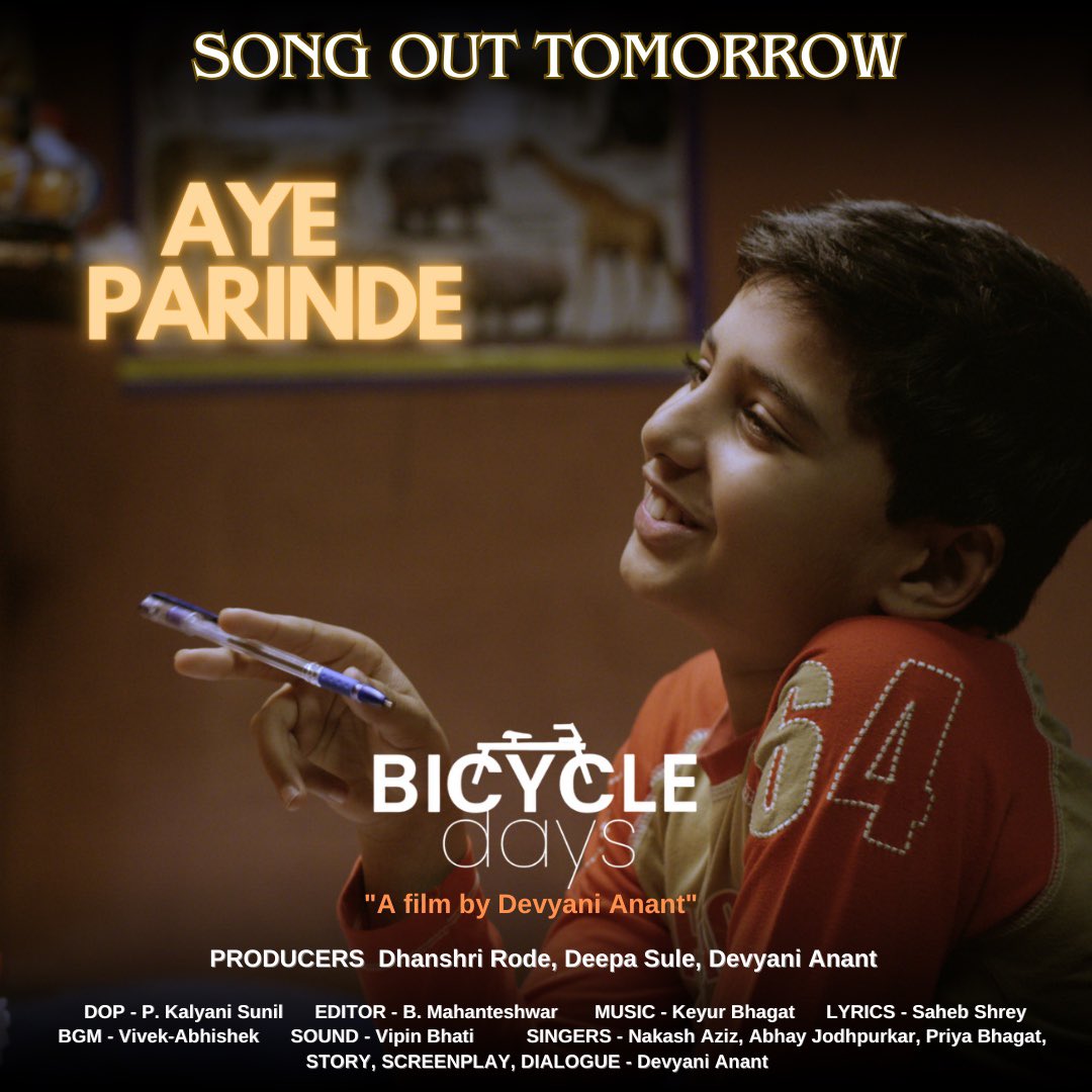 devyani_anant's tweet image. अब हवा ना कर सकेगी ज़िंदगी का फैसला, हौसलों की रोशनी से जल उठेगा फिर दिया। 
 “Get ready for a musical treat! 🎤Our latest track “Aye parinde” hits all streaming platforms tomorrow. Stay tuned! 🎧• #bicycledays #inspirationalsong #schooldays #x  #NewRelease #Musicislife