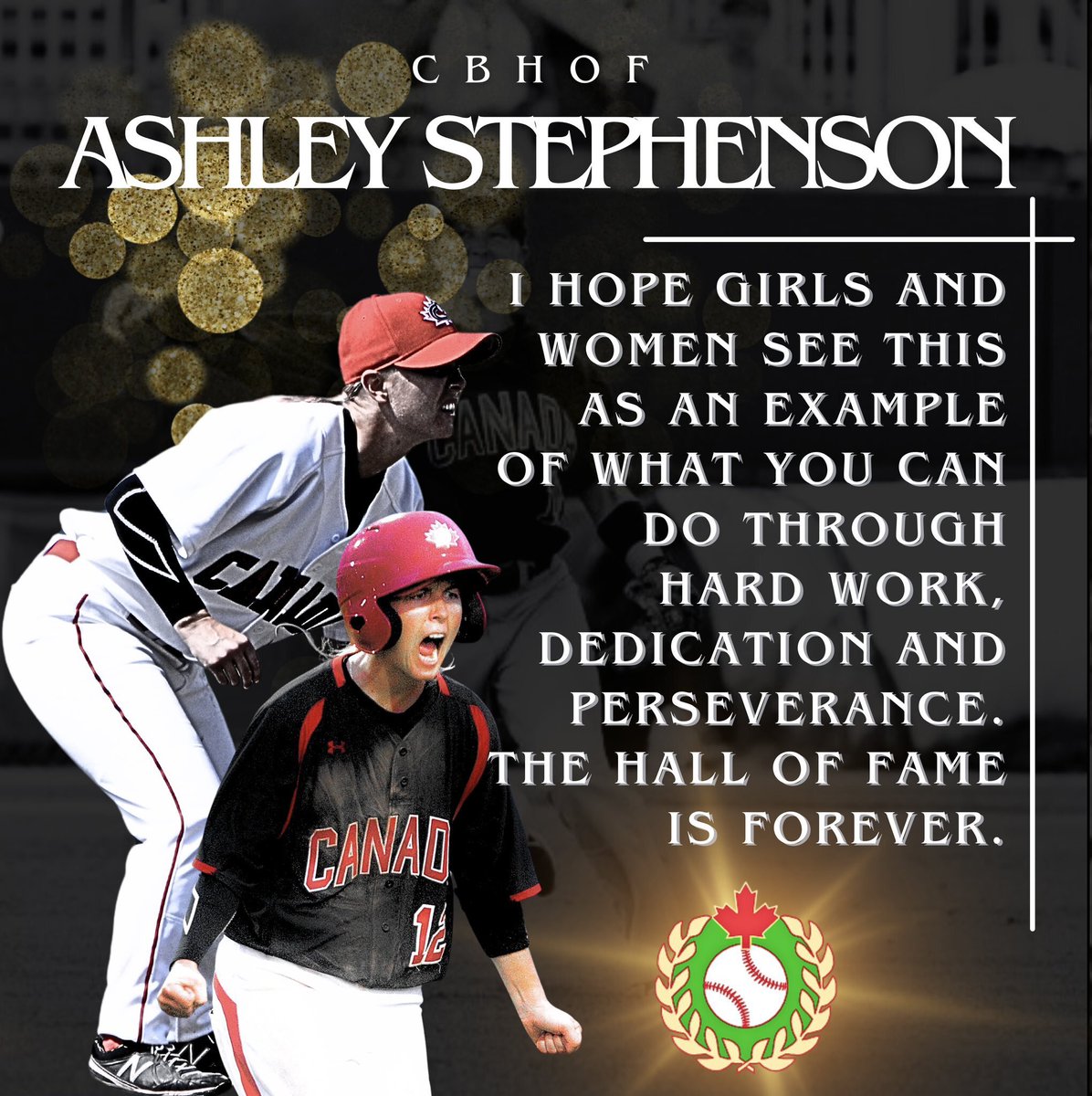 Baseball Canada Women's National Team (@baseballcanwnt) on Twitter photo There’s no better player or person to be the the first from the Women’s National Team program to be inducted into the <a href="/CDNBaseballHOF/">Canadian Baseball Hall of Fame and Museum 🇨🇦⚾️</a>!
Congrats, Ashley! You are an inspiration, a leader, a trailblazer and from today forward, a Hall of Famer!
Soak it all in! 🙌 There’s no better player or person to be the the first from the Women’s National Team program to be inducted into the <a href="/CDNBaseballHOF/">Canadian Baseball Hall of Fame and Museum 🇨🇦⚾️</a>!
Congrats, Ashley! You are an inspiration, a leader, a trailblazer and from today forward, a Hall of Famer!
Soak it all in! 🙌