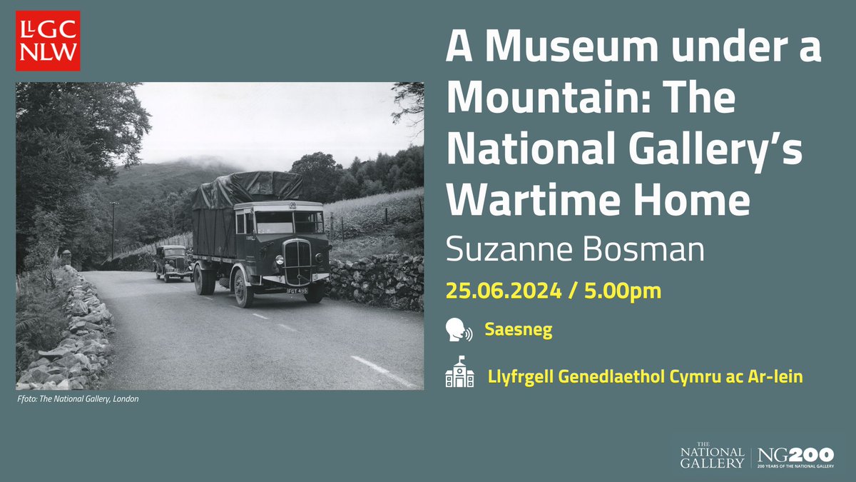 Llyfrgell Genedlaethol Cymru (@llgcymru) on Twitter photo A Museum under a Mountain
Mae hanes y chwarel ym Manod fel cuddfan i baentiadauār <a href="/NationalGallery/">National Gallery</a> yn ystod yr Ail Ryfel Byd yn gymharol adnabyddus. Ond, mae sut y daethant i fod yno, yn stori arall⦠Ymunwch Ć¢ Suzanne Bosman i ddarganfod mwy.
š llyfrgell.cymru/digwyddiadau A Museum under a Mountain
Mae hanes y chwarel ym Manod fel cuddfan i baentiadauār <a href="/NationalGallery/">National Gallery</a> yn ystod yr Ail Ryfel Byd yn gymharol adnabyddus. Ond, mae sut y daethant i fod yno, yn stori arall⦠Ymunwch Ć¢ Suzanne Bosman i ddarganfod mwy.
š llyfrgell.cymru/digwyddiadau