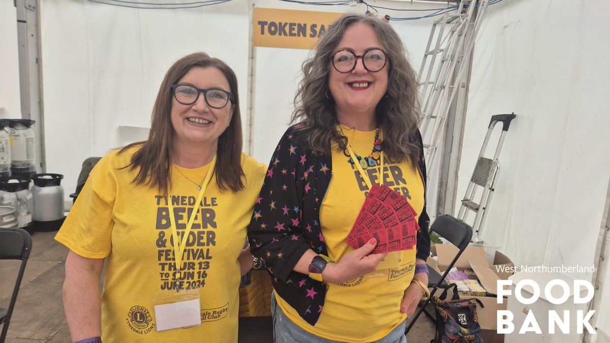 If you're at <a href="/tynebeerfest/">Tynedale Beer Fest</a> this weekend don't forget to say hello to the <a href="/WestNorthumber1/">West Northumberland Food Bank</a> team 👋 We're showing our support  to #Tynedale Lions and <a href="/TynedaleRFC/">Tynedale RFC</a> - returning the kindness they've shown the #foodbank over the years 🍻🦁🏉
#communitysupport #beerfestival