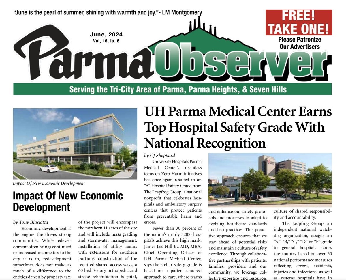 ParmaObserver's tweet image. NOW AVAILABLE: The June 2024 issue of the Parma Observer is out now and is available online! 🌞 🇺🇸🇺🇦

media.parmaobserver.com/issue_pdfs/Par…