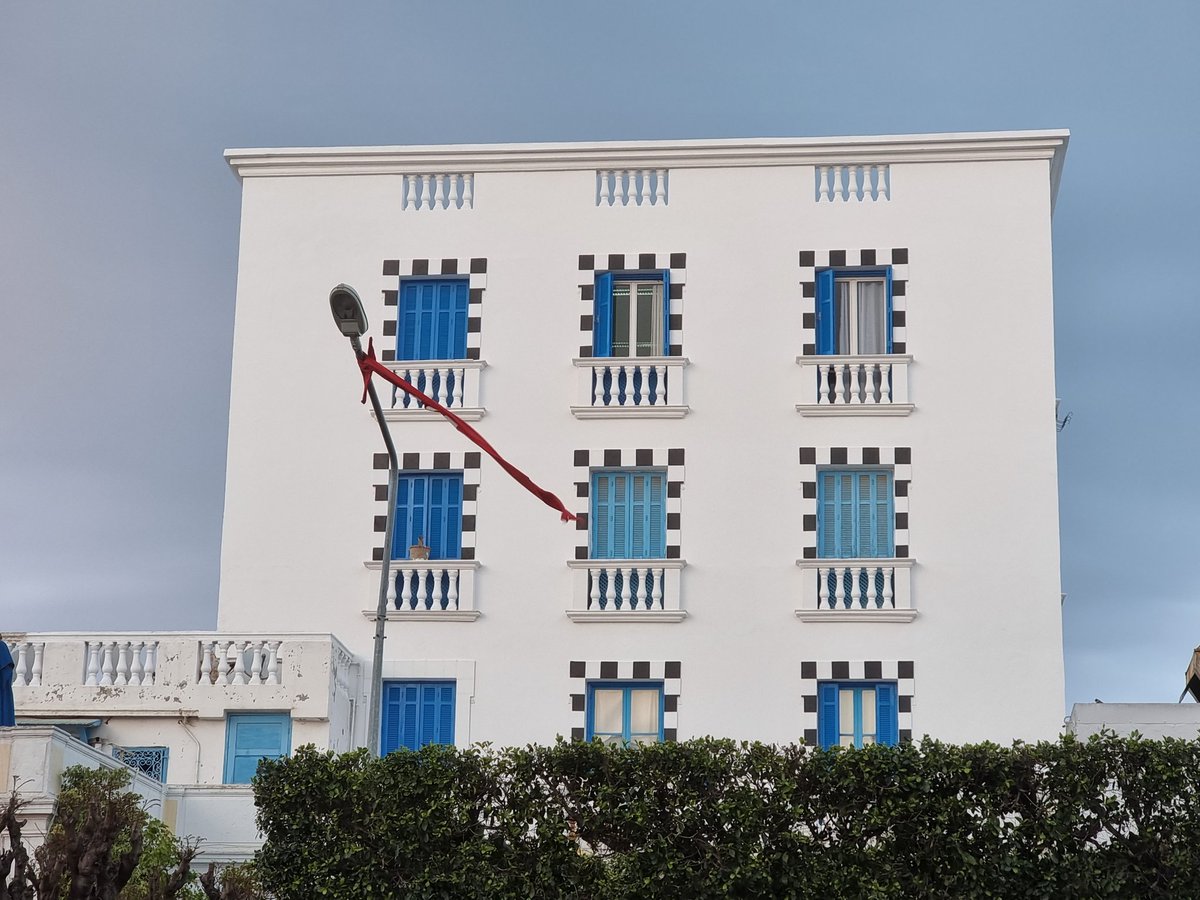carnouchec's tweet photo. My wife @MeriamCarnouche showed me the building in Tunis that she had used as a photo reference for our story 'House of Cracks' in the Murky Waters anthology. One of many stunning buildings in the area.  

Thank you @TheWarblazer and @Treestumped for bringing this to life! https://t.co/24oFkk391k