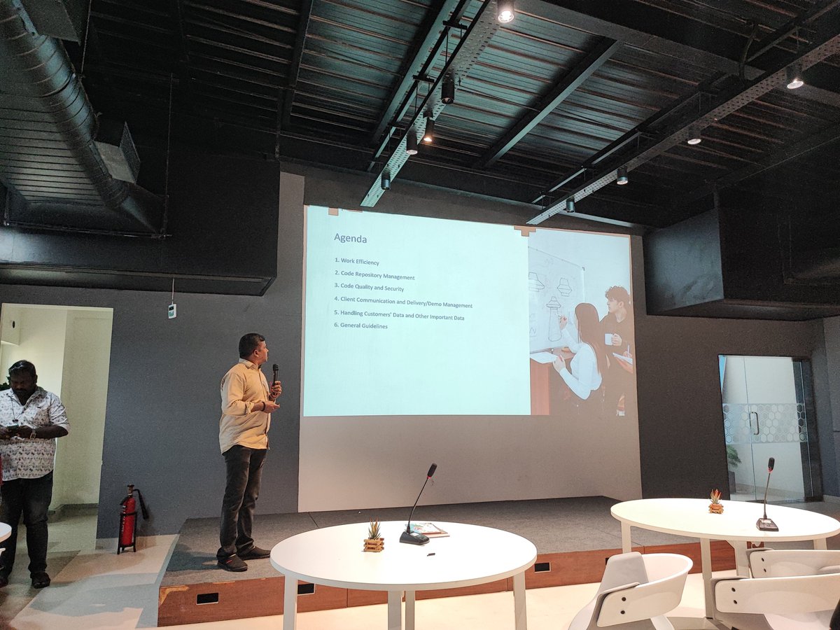 cgvak's tweet image. Today we had an excellent session conducted by Nagalingam V - Project Manager at @cgvak on Comprehensive Coding. The focus was on effective communication, strict adherence to coding standards, and implementing strong security practices.
#cgvak #codingstandards #softwaresecurity
