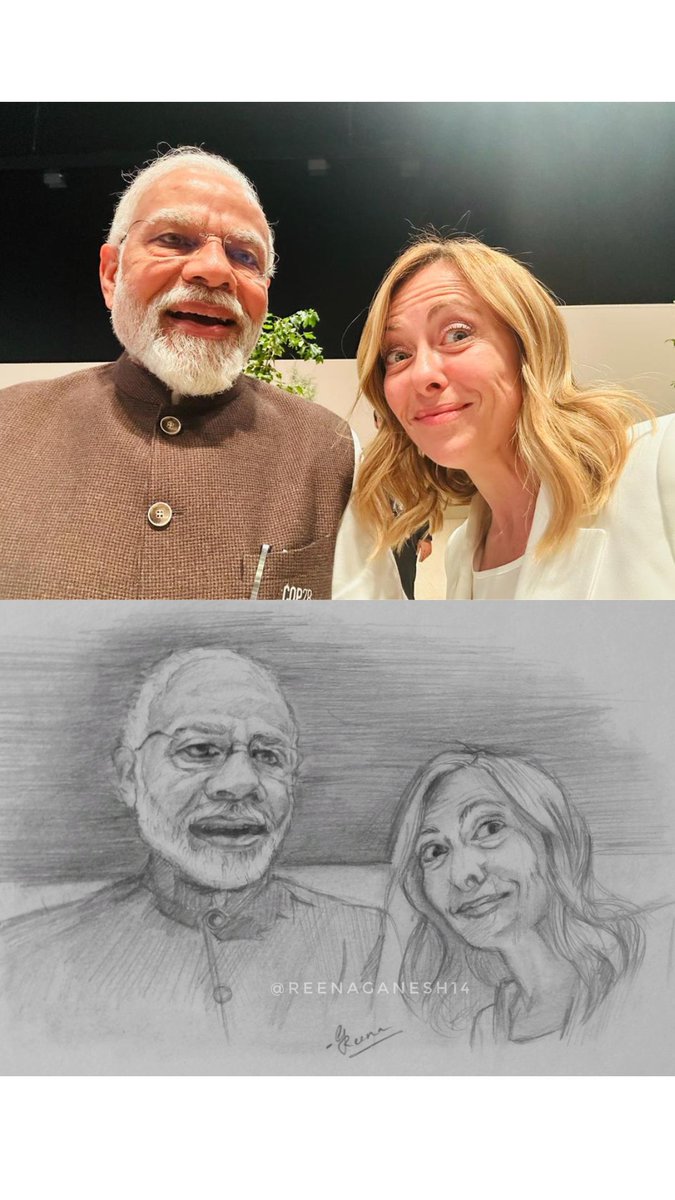 Reenaganesh14's tweet photo. @narendramodi #melodi #pencilsketch https://t.co/4reeSqr3BN