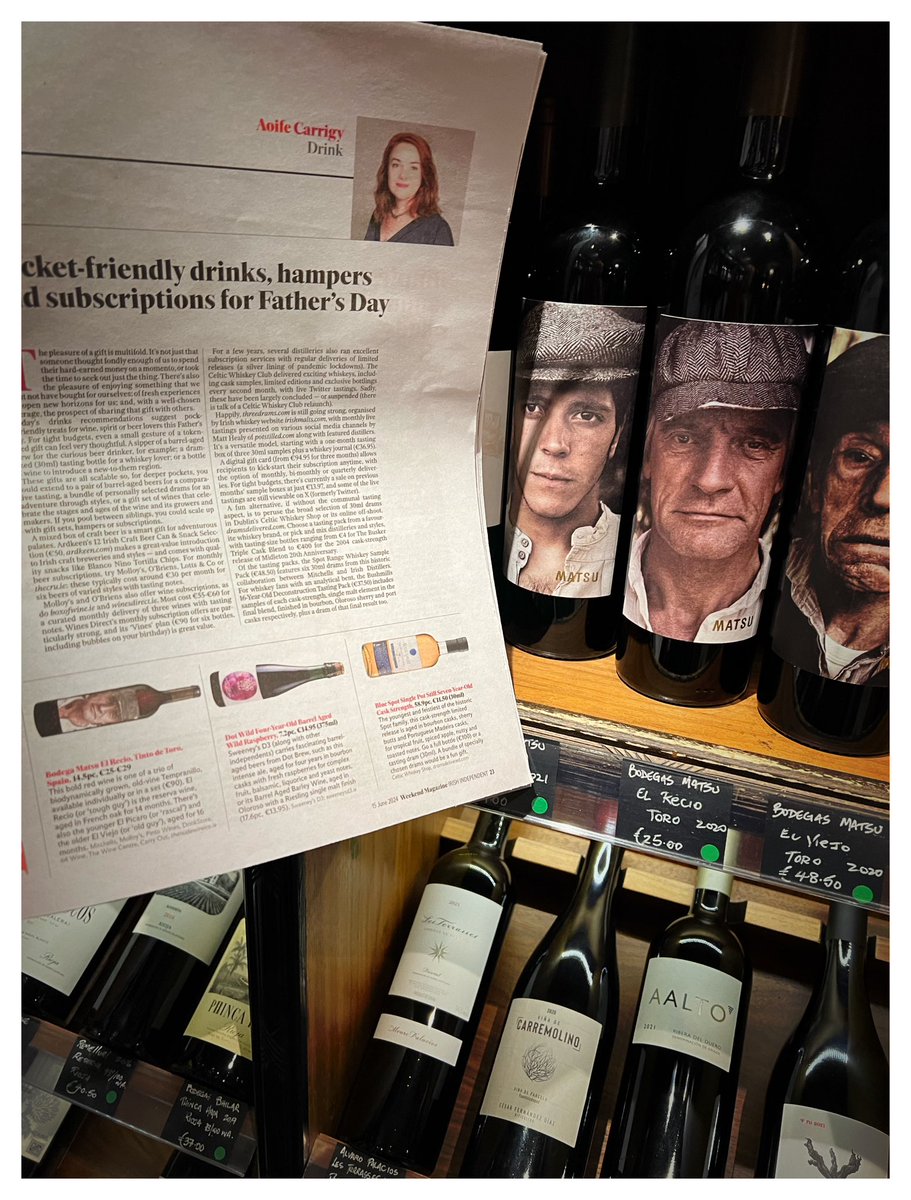 Gerard Maguire (@64_wine) on Twitter photo In today’s <a href="/Independent_ie/">Irish Independent</a> Aoife suggests getting your Dad a bottle of Matsu … from Toro in Spain, big ,bold and biodynamic….. thank you <a href="/AoifeCarrigy_/">Aoife Carrigy</a> #Fathersday #bloomsday In today’s <a href="/Independent_ie/">Irish Independent</a> Aoife suggests getting your Dad a bottle of Matsu … from Toro in Spain, big ,bold and biodynamic….. thank you <a href="/AoifeCarrigy_/">Aoife Carrigy</a> #Fathersday #bloomsday