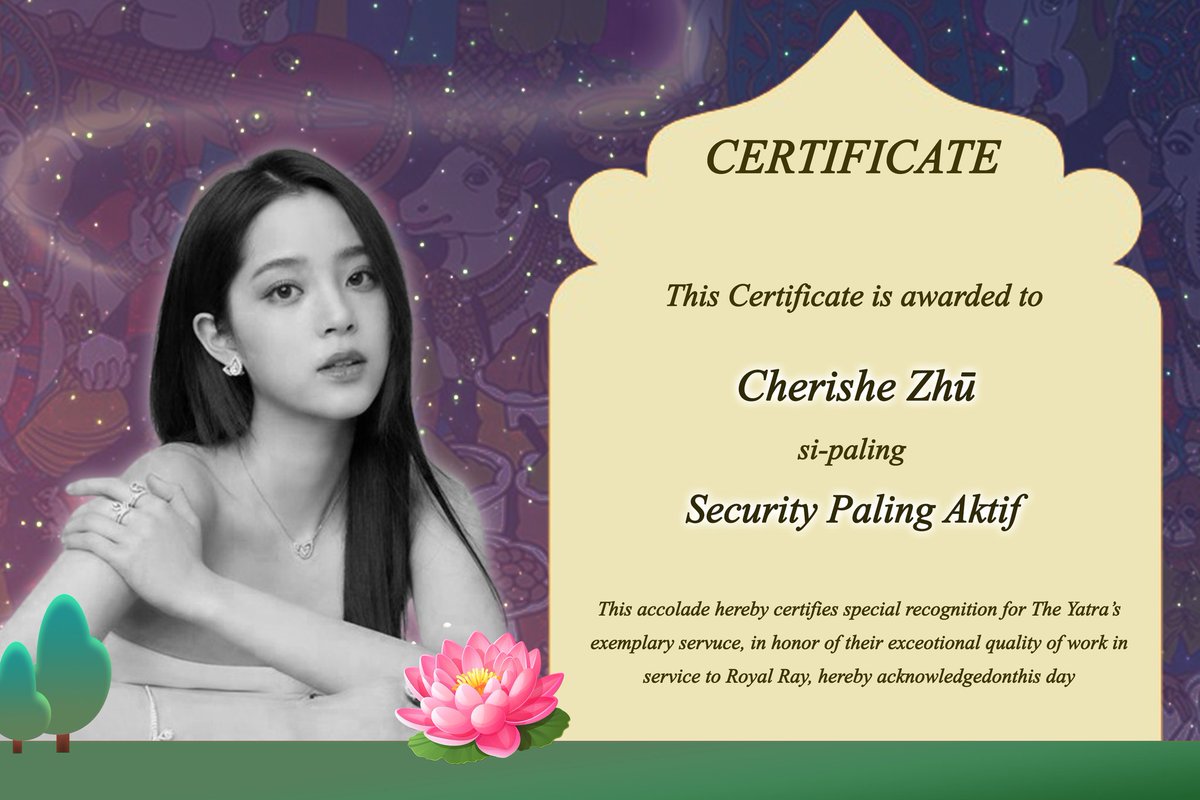 ͏ㅤ
"Kemudian penghargaan kedua... Selamat! Kepada 𝗦𝗲𝗰𝘂𝗿𝗶𝘁𝘆 𝗽𝗮𝗹𝗶𝗻𝗴 𝗮𝗸𝘁𝗶𝗳 Cherise zhu" 

< <a href="/nazharash/">AZHA.</a> >
ㅤ͏