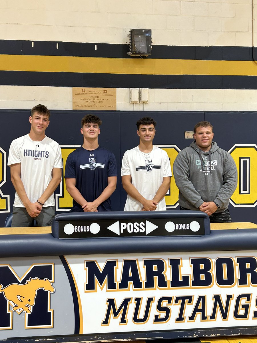 Congratulations to our athletes Nate Roberman, Tennis, FDU; Matt Cassidy and Nick Scaff, Football, TCNJ and Robert Kenyon, Football, Stevenson