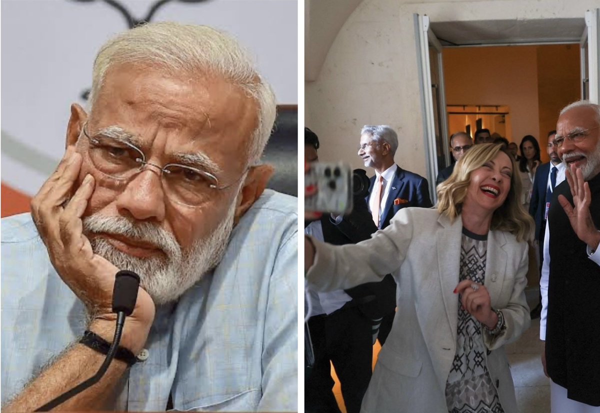 With his pasand ki aurat!!!🥹

#modi #G724 #G7conference #G7italia