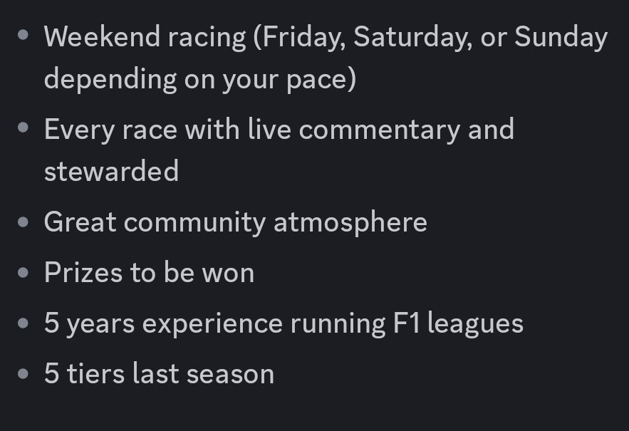 erof1league's tweet image. 🚨A reminder why YOU 🫵 should join ERO for F1 24 league racing🚨
