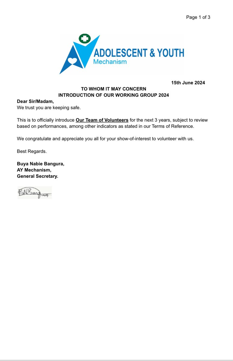 BanguraBuya's tweet photo. Confirmed List of Volunteers of @AYmechanism
A bold step towards having a well structured and coordinated Adolescent and Youth-led involvement & active participation on family planning and sexual reproductive health and rights programming in Sierra Leone. @FP2030Global https://t.co/m5Pz1FufQe