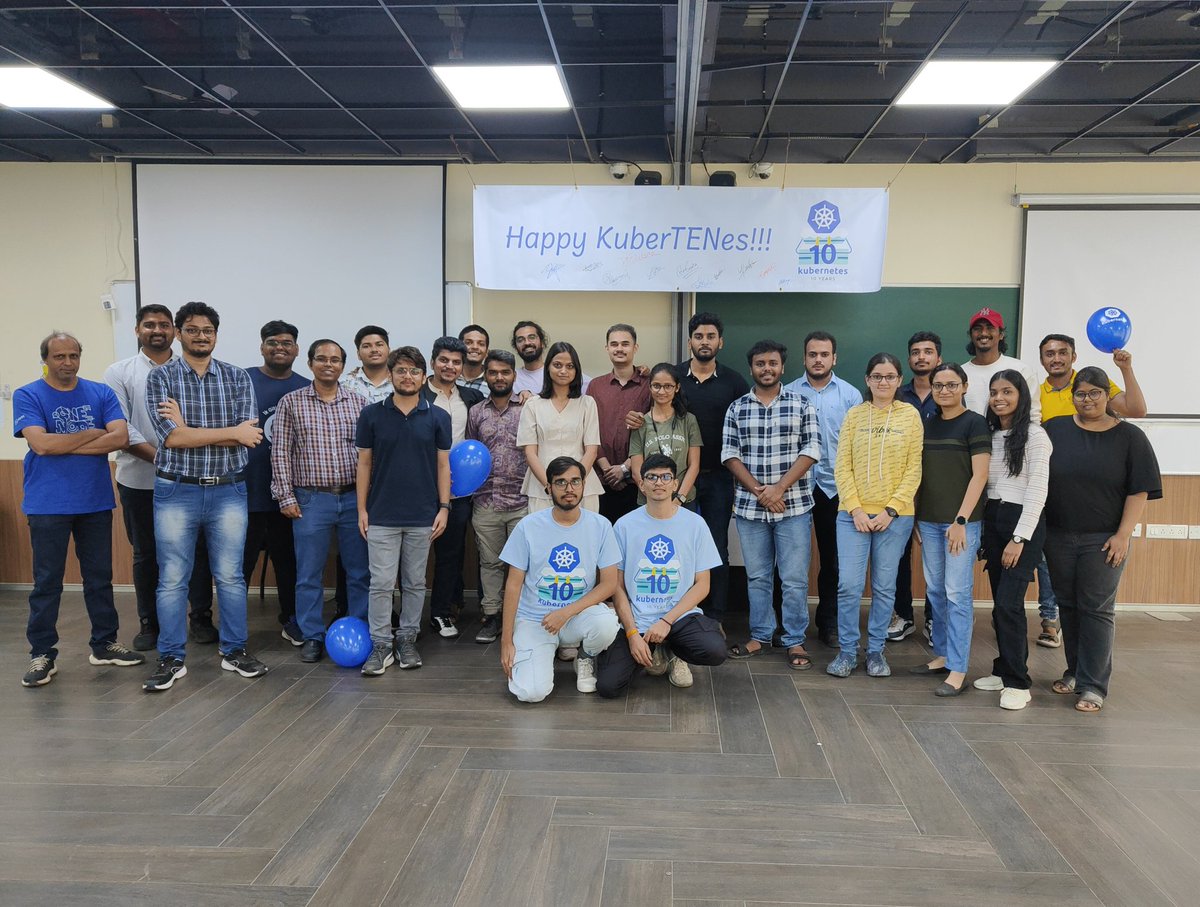 Cloud Native Thane (@cncfthane) on Twitter photo Thank you everyone for joining us to celebrate 10 years of Kubernetes
Special thanks to all the speakers <a href="/MehtaHanshal/">Hanshal Mehta</a> <a href="/WHYkalwani/">Yash Kalwani</a> Shravani Kadam and Pratik Parikh
And our dear team <a href="/ghumare64/">Rohit Ghumare</a> <a href="/ajaymaurya1008/">Ajay Maurya</a> <a href="/Yashpimple22/">Yash Pimple</a> Thank you everyone for joining us to celebrate 10 years of Kubernetes
Special thanks to all the speakers <a href="/MehtaHanshal/">Hanshal Mehta</a> <a href="/WHYkalwani/">Yash Kalwani</a> Shravani Kadam and Pratik Parikh
And our dear team <a href="/ghumare64/">Rohit Ghumare</a> <a href="/ajaymaurya1008/">Ajay Maurya</a> <a href="/Yashpimple22/">Yash Pimple</a>