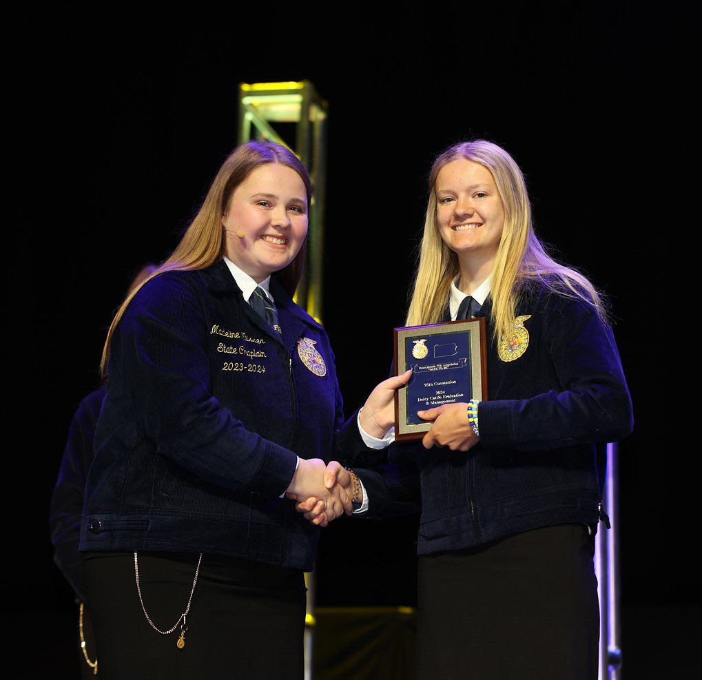 Huge shout-out to Morgan Smoker, Class of 2024 Graduate of MCHS and the Academy
 
At the FFA State Convention, Morgan Smoker brought home the gold on Thursday after being named the first-place individual in the state for Dairy Cattle Evaluation and Management.
 
#GoHuskies!