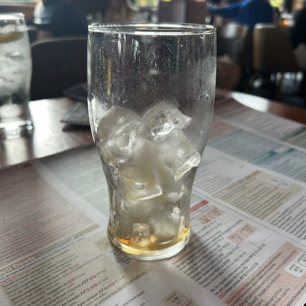 jayburghes's tweet photo. @UKjdspoons well over half a pint of ice and the barman told me to do one at the Scarsdale in Sheffield https://t.co/9jGiUQvatN
