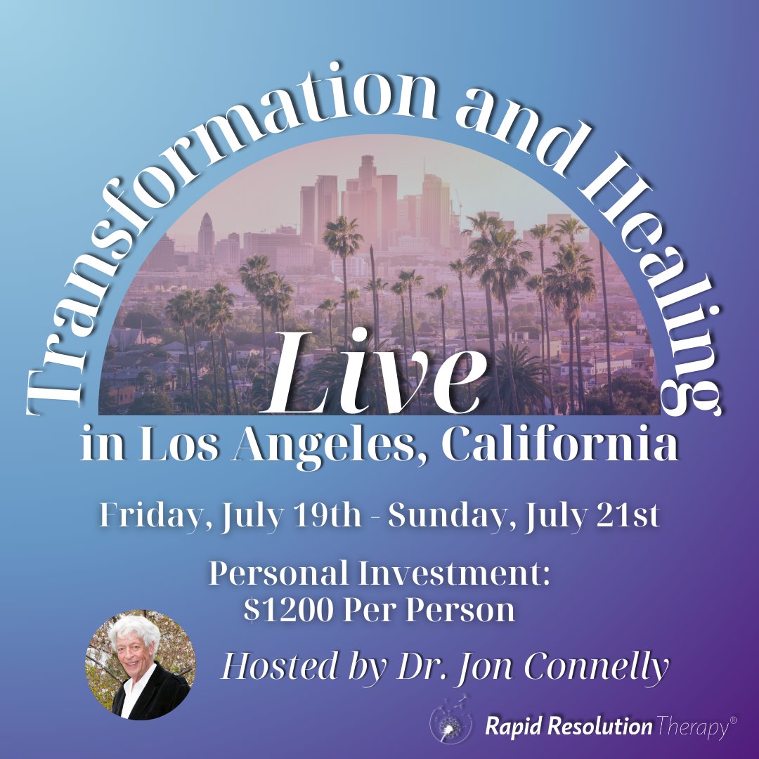 Join Dr. Jon Connelly for a life-changing three-day, in person, Rapid Resolution Therapy® (RRT) experience! 

Dates: July 19-21, 2024
Location: Los Angeles, CA

Use the code GETCLEAR for 25% off the price listed!

🔗 ow.ly/jPHv50SjobC